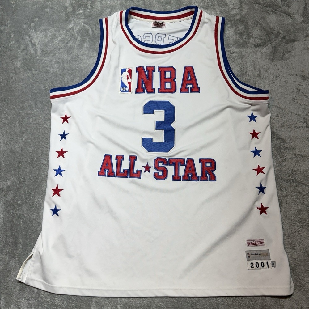 Vintage Mitchell & Ness Allen Iverson 2001 NBA All-Star Jersey Size 60 3XL 4XL